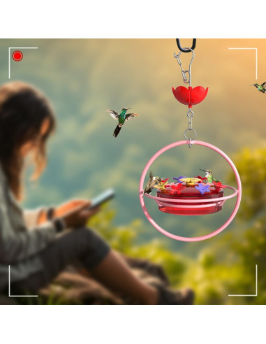 Alimentador de Colibrí Dreamdrawer Boca Ancha 355ml Rosa