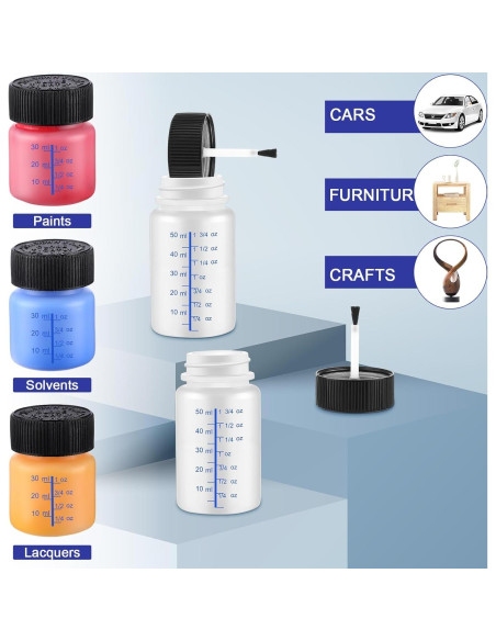 Kit 60 Botellas de Pintura Maxcheck con Pincel 30ml y 60ml