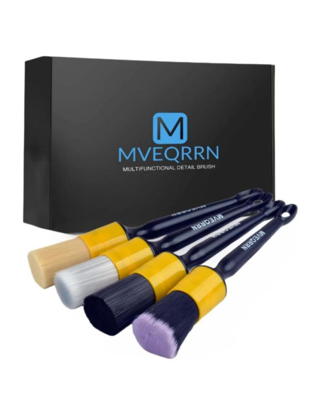 Juego de 4 Pinceles Detallado Autos MVEQRRN Cerdas Suaves