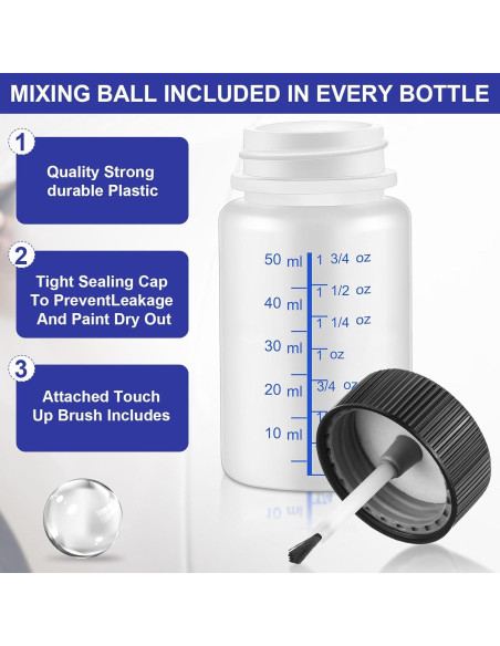 Kit 60 Botellas de Pintura Maxcheck con Pincel 30ml y 60ml