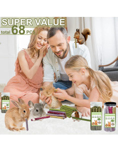 68 Juguetes para Roer Conejos AKLHLKK - Heno Timothy Natural 2