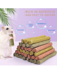 Palitos de Masticar Conejo Bissap 36PCS Heno Timothy y Zanahoria 2