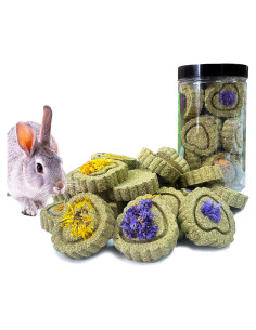 Juguetes de Masticar para Conejos FIPASEN 18PCS Heno Natural