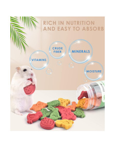 Bissap Juguetes de Masticar para Conejos 32PCS Heno Natural 2