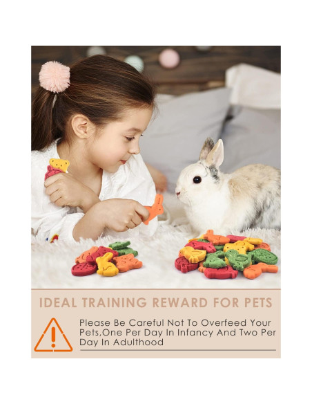 Bissap Juguetes de Masticar para Conejos 32PCS Heno Natural