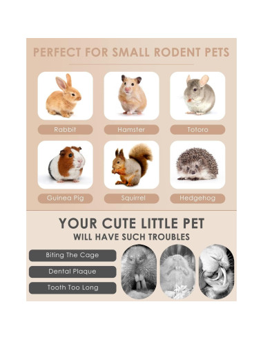 Bissap Juguetes de Masticar para Conejos 32PCS Heno Natural