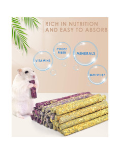 Bissap 36PCS Palitos Masticables para Conejos y Roedores 2