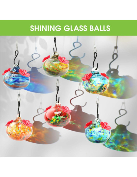 Alimentador de Colibrí PIREKZUNT 1.33L Vidrio Multicolor