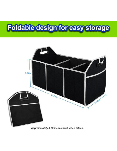 Organizador de Maletero de Coche XINLIYA Plegable Impermeable 50x32.5cm