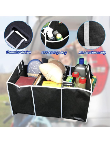 Organizador de Maletero de Coche XINLIYA Plegable Impermeable 50x32.5cm