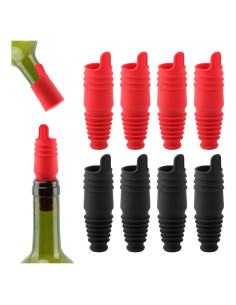 Tapones de Silicona para Botellas de Vino 8Pcs Trasylph