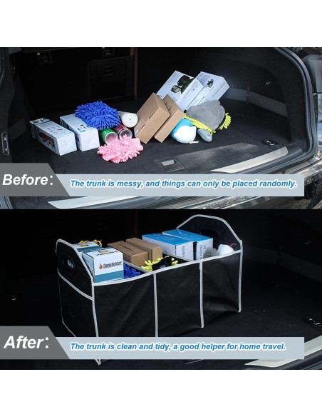 Organizador de Maletero de Coche XINLIYA Plegable Impermeable 50x32.5cm