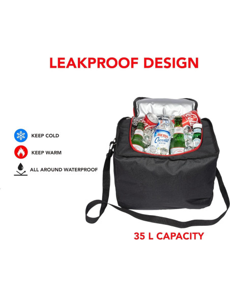 Organizador de Maletero J&K Plegable 105L con Bolsa Térmica