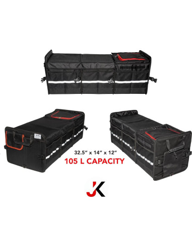Organizador de Maletero J&K Plegable 105L con Bolsa Térmica