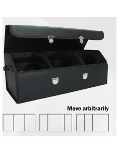 Organizador de Maletero Plegable EASYBERG 82x36cm Cuero Negro 2