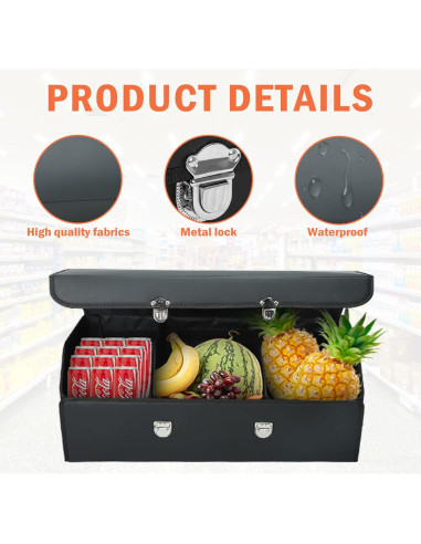 Organizador de Maletero Plegable EASYBERG 82x36cm Cuero Negro