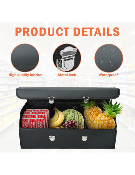 Organizador de Maletero Plegable EASYBERG 82x36cm Cuero Negro