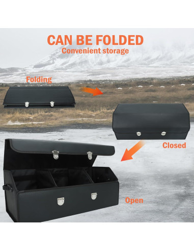 Organizador de Maletero Plegable EASYBERG 82x36cm Cuero Negro