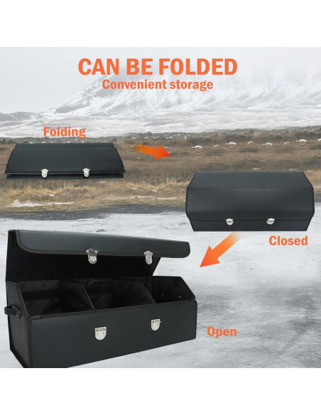 Organizador de Maletero Plegable EASYBERG 82x36cm Cuero Negro