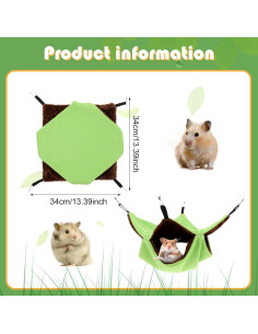4 Hamacas Colgantes para Animales Pequeños JOUTYFOR 34x34cm 2