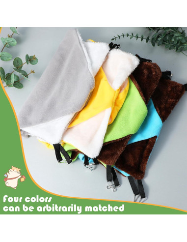 4 Hamacas Colgantes para Animales Pequeños JOUTYFOR 34x34cm