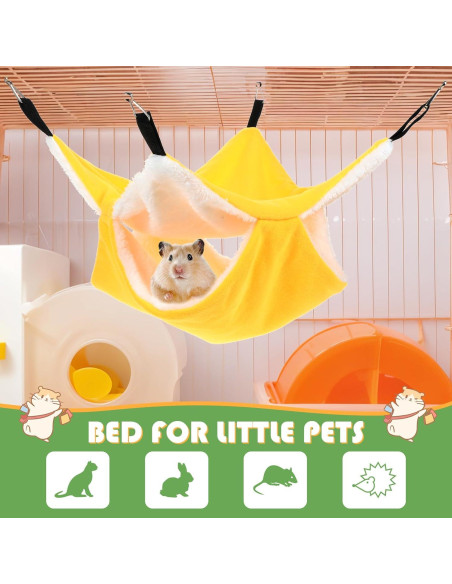 4 Hamacas Colgantes para Animales Pequeños JOUTYFOR 34x34cm