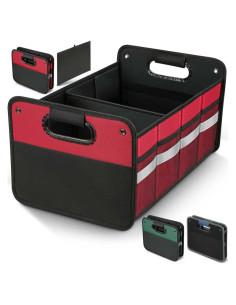 Organizador de Maletero de Coche WINHUNT 50L Plegable Rojo