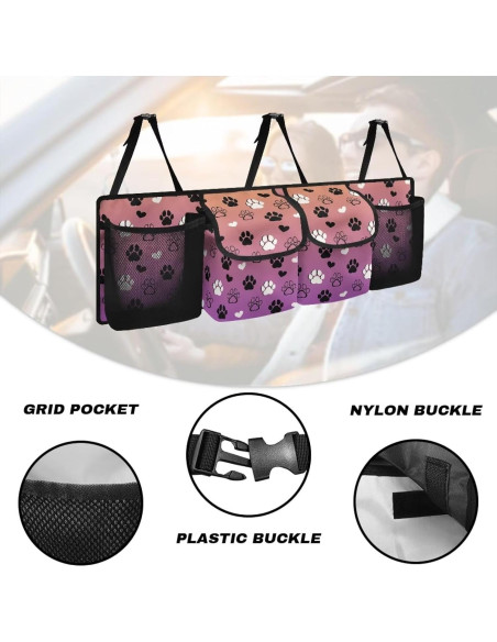 Organizador de Maletero de Coche Qiyupavto Impermeable 93.98x30cm