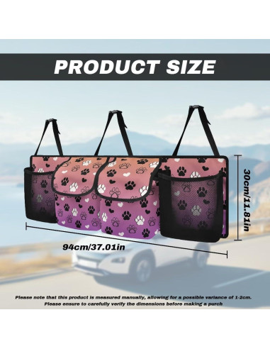 Organizador de Maletero de Coche Qiyupavto Impermeable 93.98x30cm