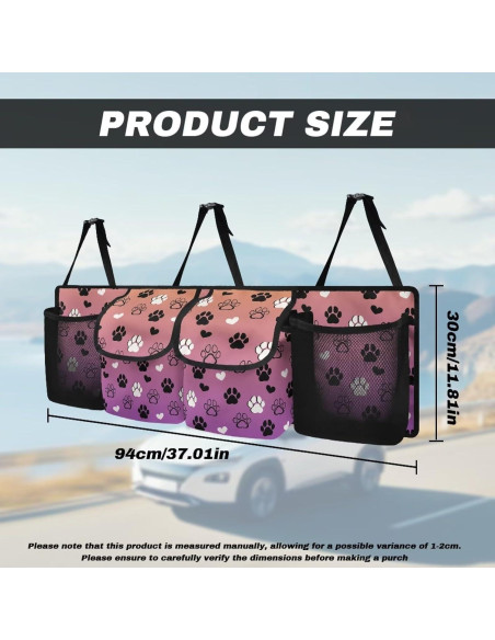 Organizador de Maletero de Coche Qiyupavto Impermeable 93.98x30cm