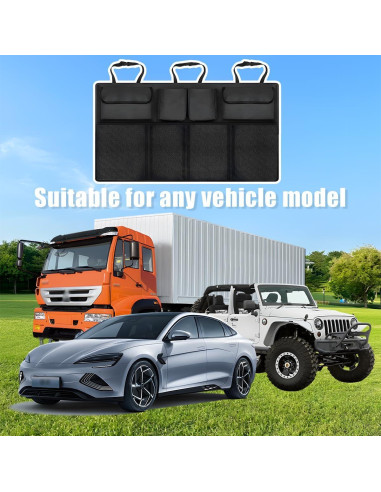 Organizador de Maletero de Coche Mandark, 8 Bolsillos, Tela Oxford