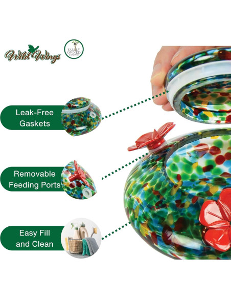 Alimentador de Colibríes Llenado Superior Nature's Way WWGHF1 532ml