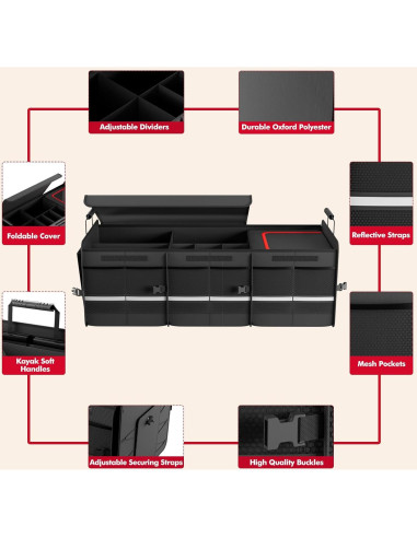 Organizador de Maletero MEI&CO 105L Plegable con Enfriador