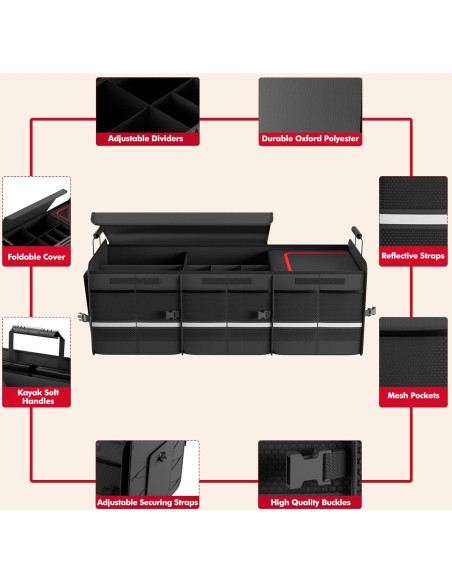 Organizador de Maletero MEI&CO 105L Plegable con Enfriador