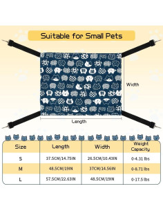Hamaca para mascotas NIEITRK-VK1 Azul 33x25cm para gatos y hurones 2