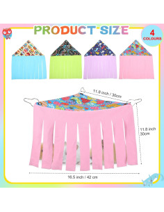 Escondite para Cobayas Geetery 4 Pcs Hamaca Triangular 42x30 cm 2