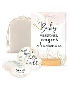 Tarjetas de Hitos y Oraciones para Bebés Lumont - 13 Tarjetas 5x7 cm