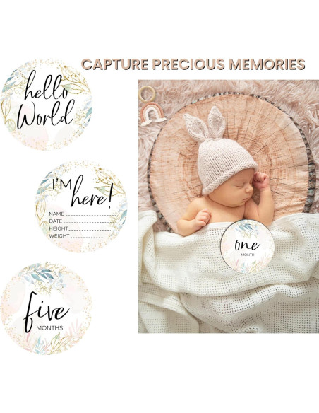 Tarjetas de Hitos y Oraciones para Bebés Lumont - 13 Tarjetas 5x7 cm