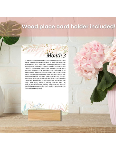 Tarjetas de Hitos y Oraciones para Bebés Lumont - 13 Tarjetas 5x7 cm