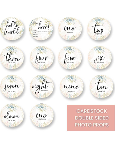 Tarjetas de Hitos y Oraciones para Bebés Lumont - 13 Tarjetas 5x7 cm