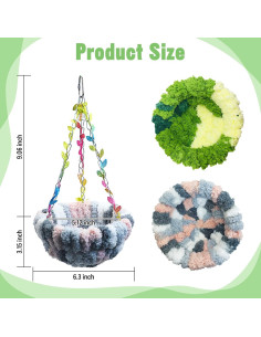 Cama Colgante para Aves Kathson 16 cm Verde - Hamaca Nido 2