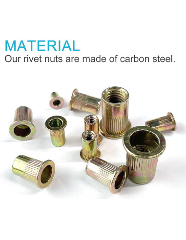 Kit de Tuercas Remachadas 520pcs TrivdPro Acero Galvanizado