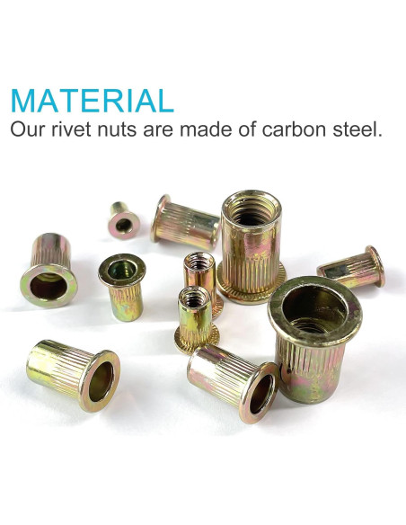 Kit de Tuercas Remachadas 520pcs TrivdPro Acero Galvanizado