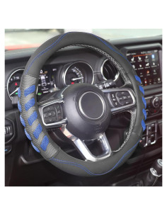 Funda de Volante KAFEEK 15" Cuero Transpirable Antideslizante