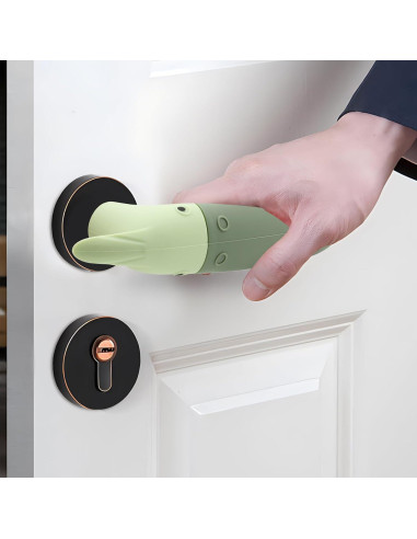 Funda de Mango de Puerta VinBee de Silicona Verde - 2 Piezas