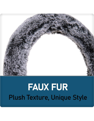 Cubierta de Volante Esponjosa Accesorios Personalizados Negro-Gris