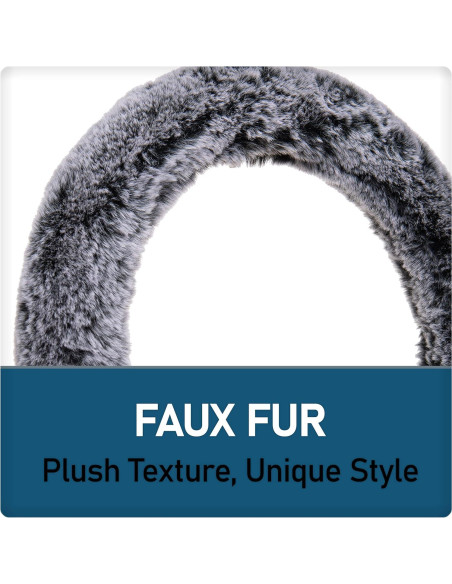 Cubierta de Volante Esponjosa Accesorios Personalizados Negro-Gris