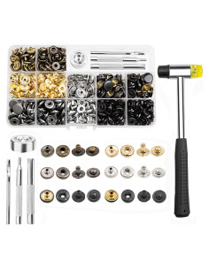 Kit de Botones a Presión de Cuero 120 Conjuntos 12.5mm XJYWSH