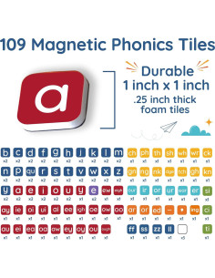Azulejos de Letras Magnéticos Four Dublee - 109 Piezas 2