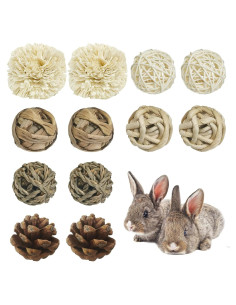 Bolas de Masticar Naturales Kathson para Conejos - 12 Piezas